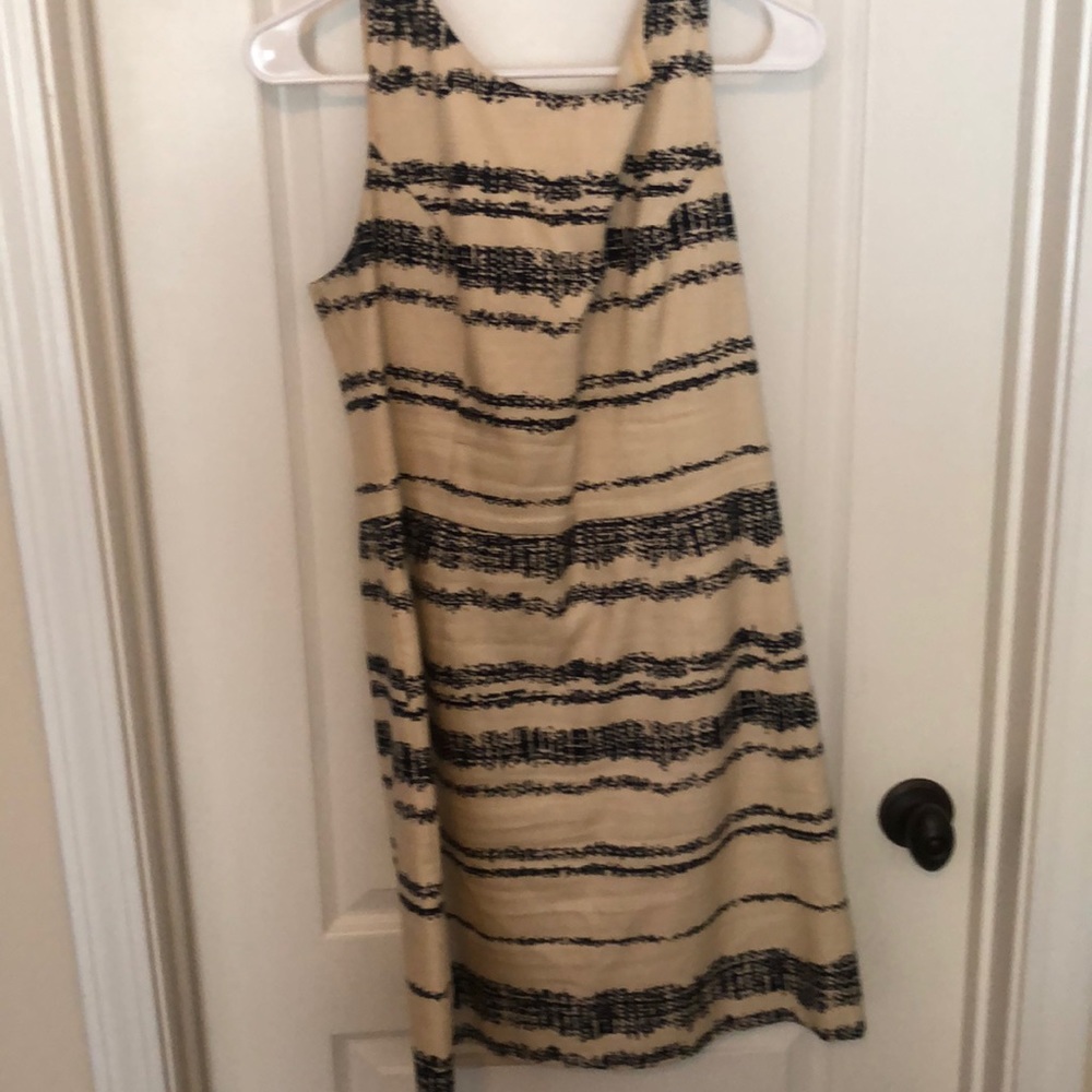 Banana Republic Tan and Navy Dress Size 10